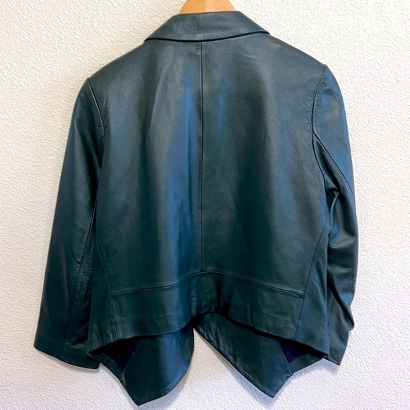 Rebecca Minkoff Emerald Green Leather Jacket - Picture 2 of 9